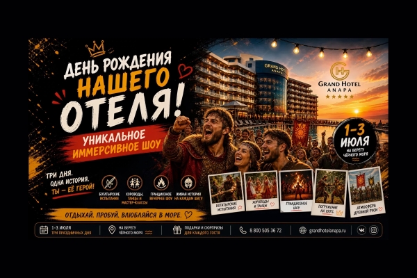 ТРИ ДНЯ РУСИ в честь Дня рождения Гранд Отель Анапа